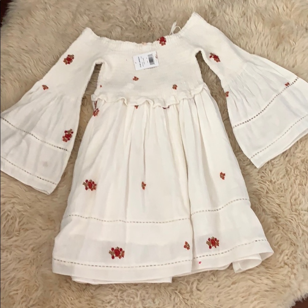 Free people, mini dress with bell sleeves